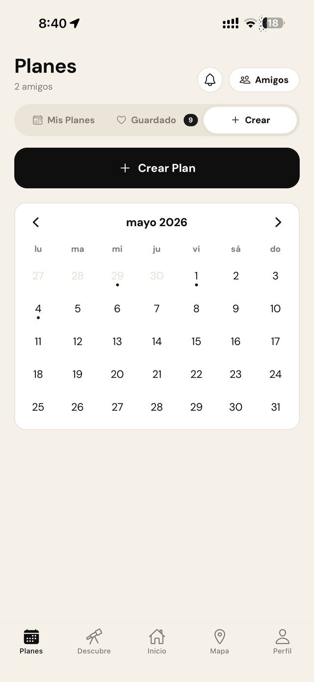 Calendario de planes